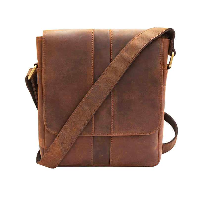 Galaxy Men's Brown Bag with Flap Over – 1042