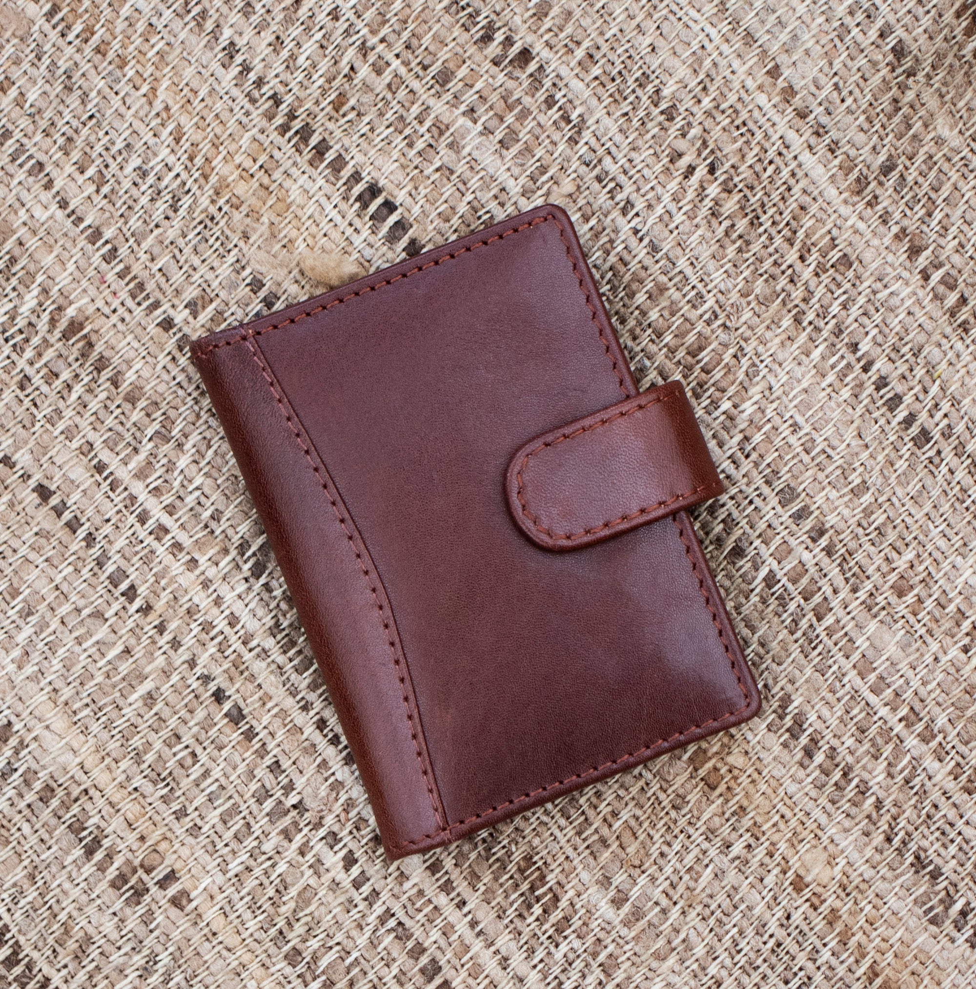 VT Luxury Vintage Brown Leather Travel RFID Card Holder - 9801