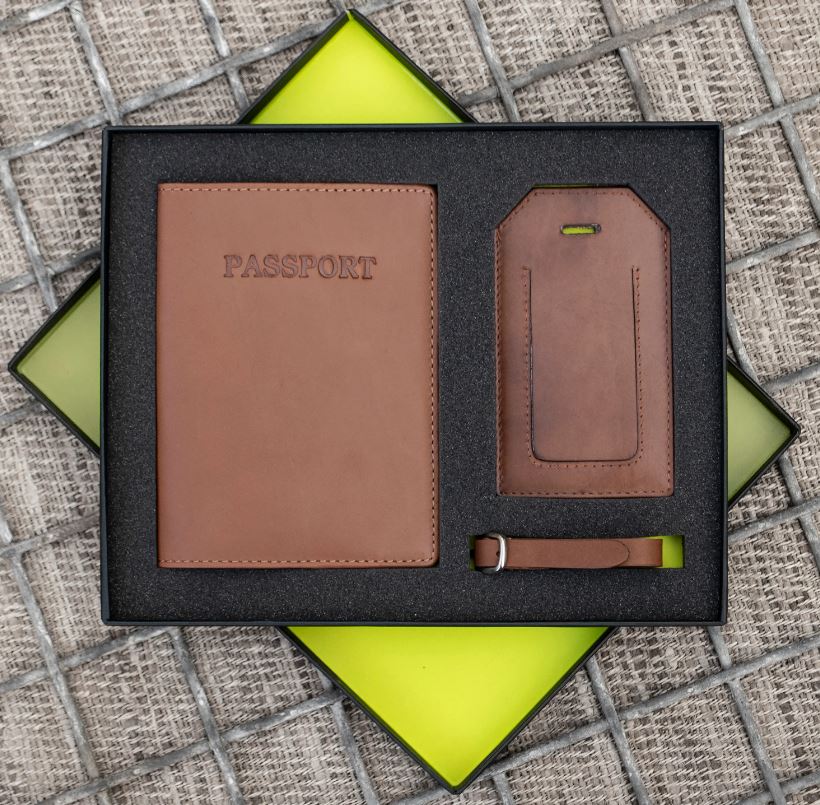 PRIMEHIDE Luxury Travel Gift Set Passport & Luggage Tag - S1