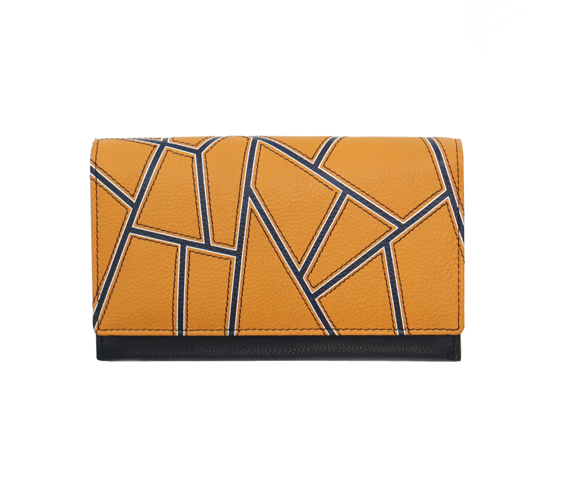Aspen Abstract RFID Leather Matinee Artic Purse  - 2901