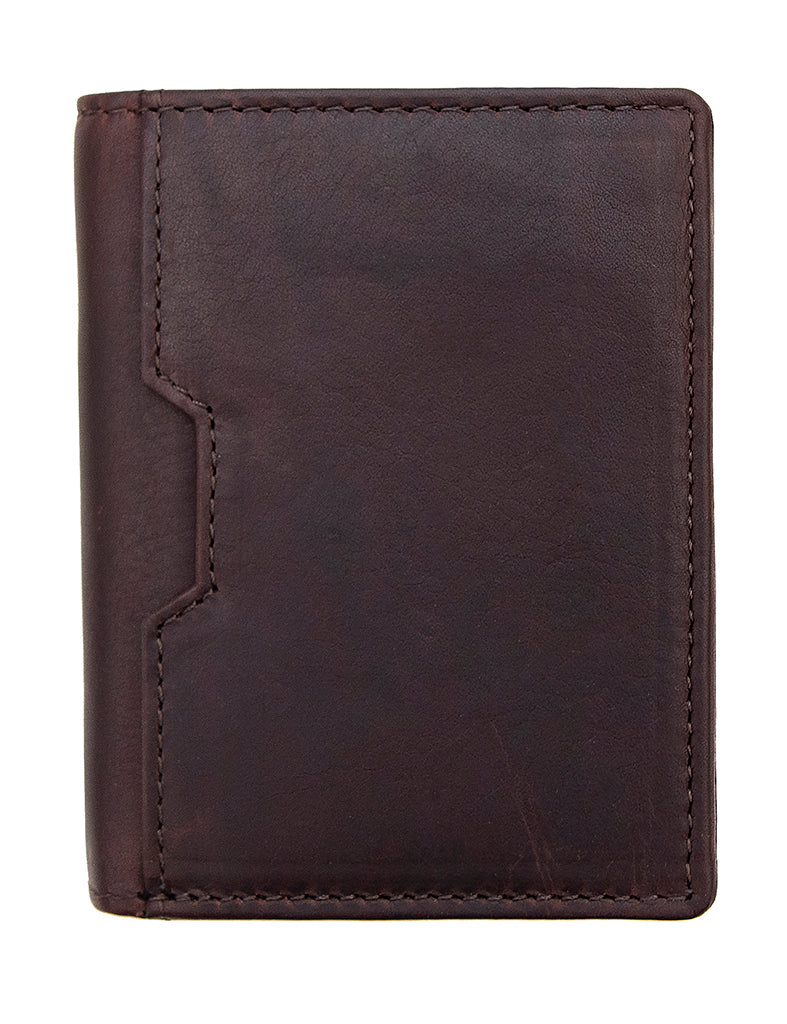 Alperto RFID Vertical Trifold Leather Wallet - 4223