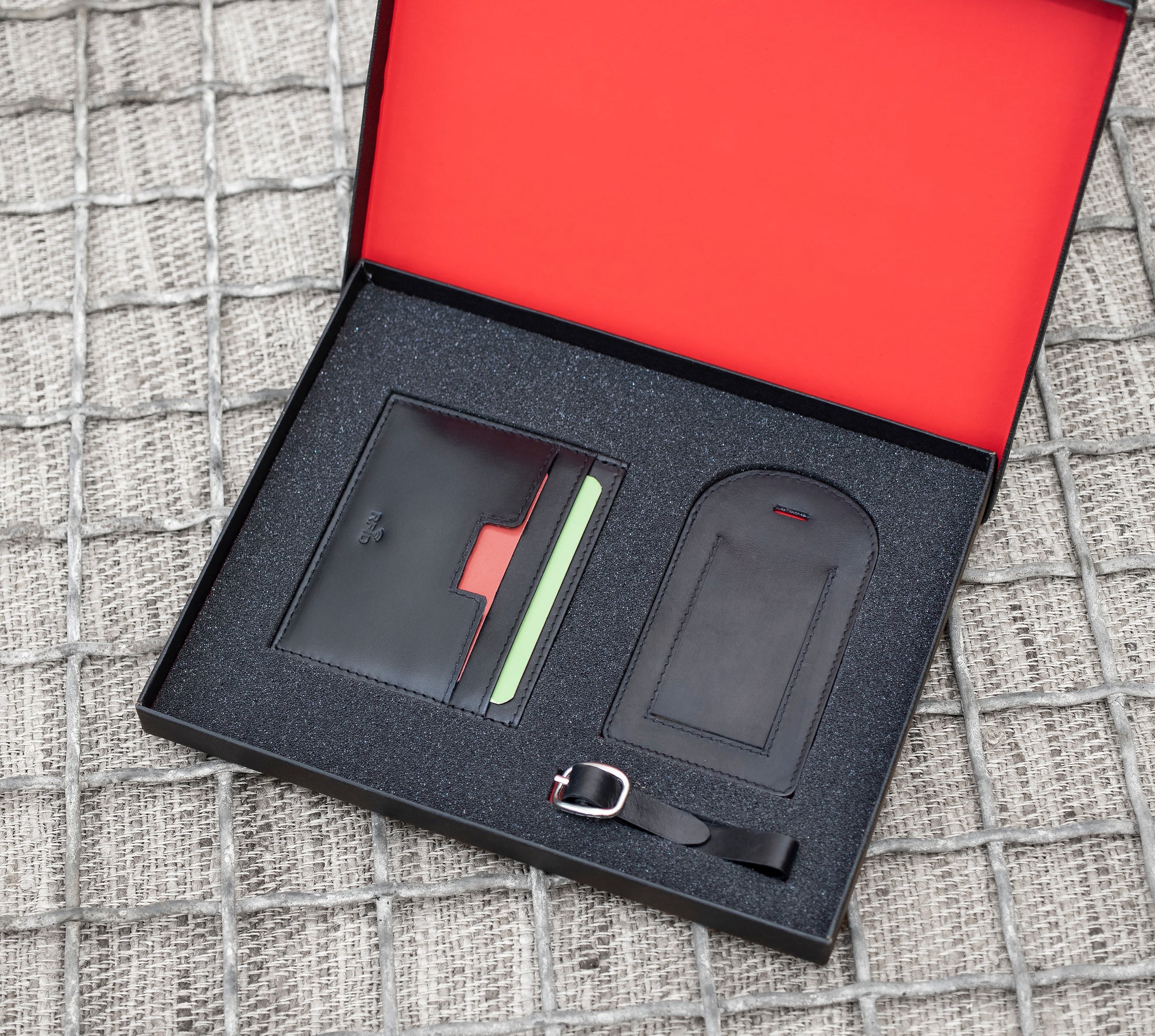 PRIMEHIDE Luxury Travel Gift Set Cardholder & Luggage Tag - S5