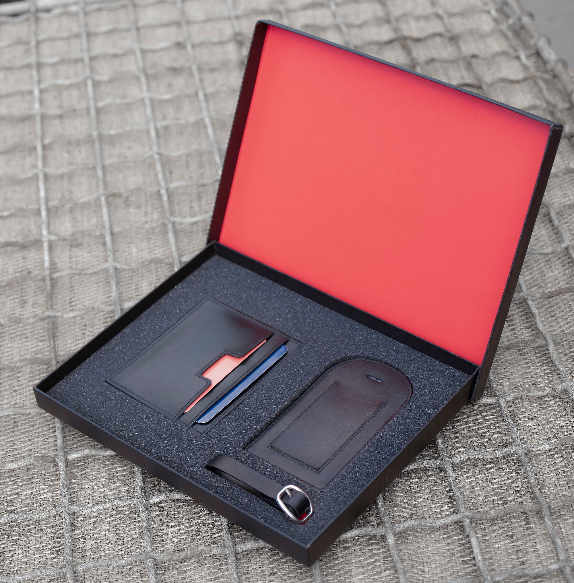 PRIMEHIDE Luxury Travel Gift Set Cardholder & Luggage Tag - S5