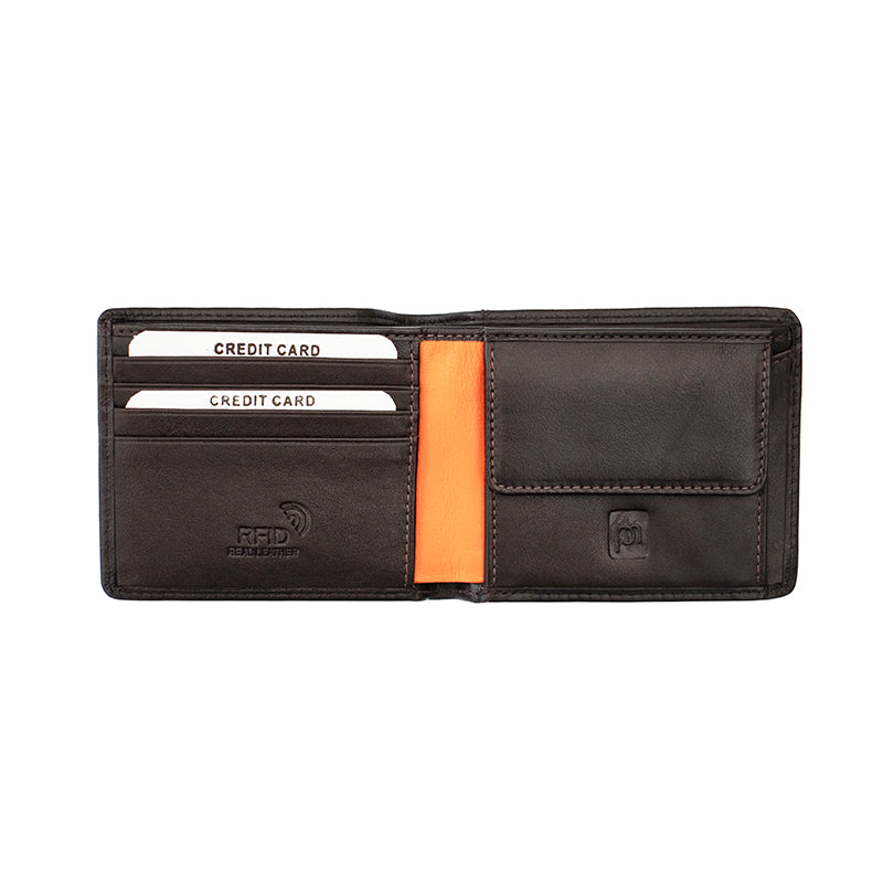 Elite RFID Leather Bifold Wallet & Card Holder - 7101
