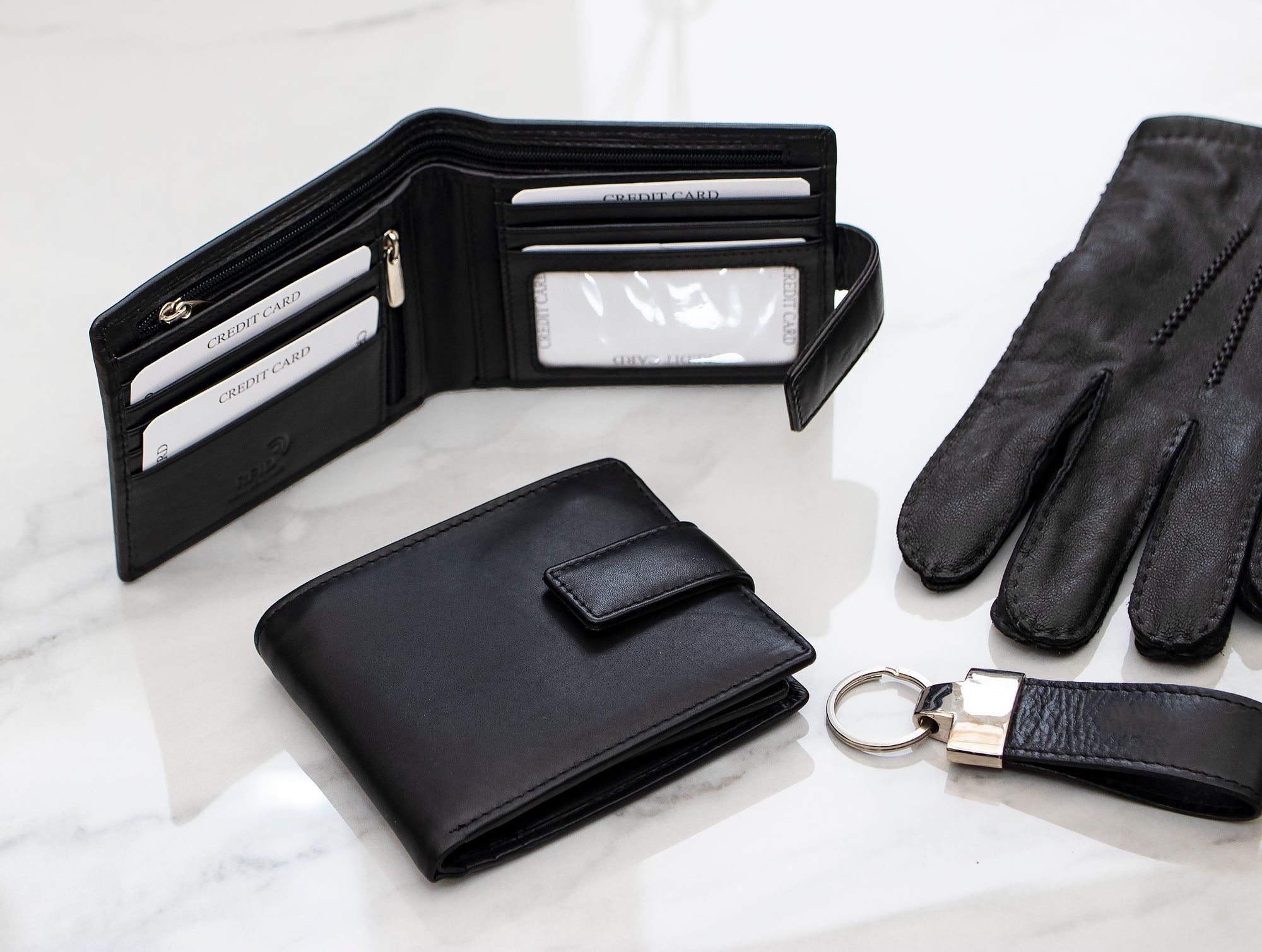 Ascort Men's Luxury Leather Bifold Wallet - 72833