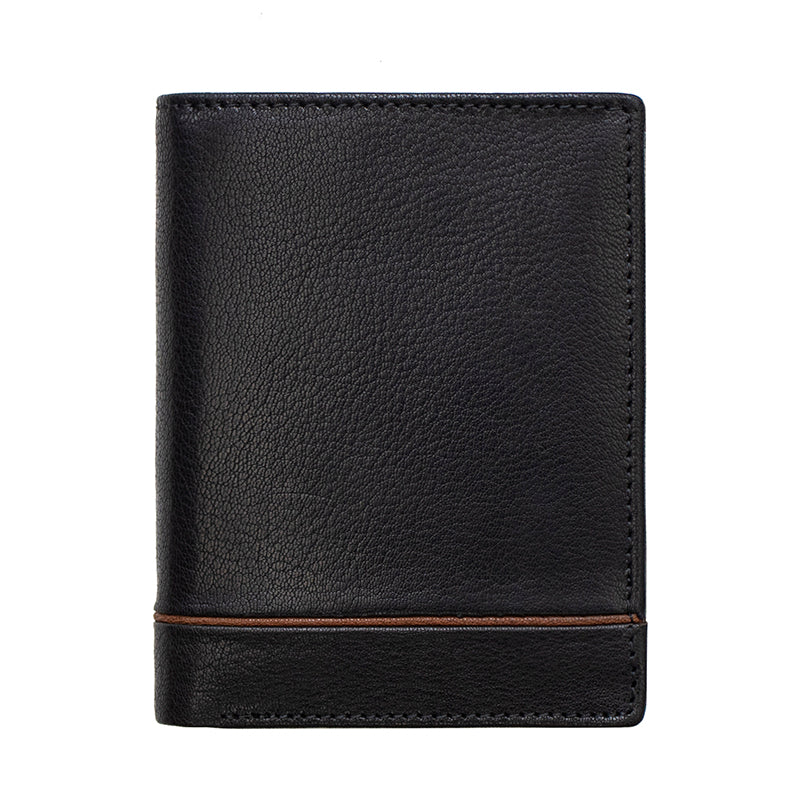 Trumble RFID Vertical Trifold Leather Wallet - 7301