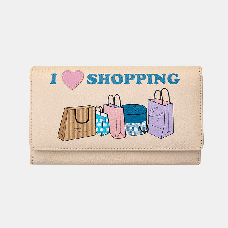 Cream I Love Shopping Matinee Picture Purse -739