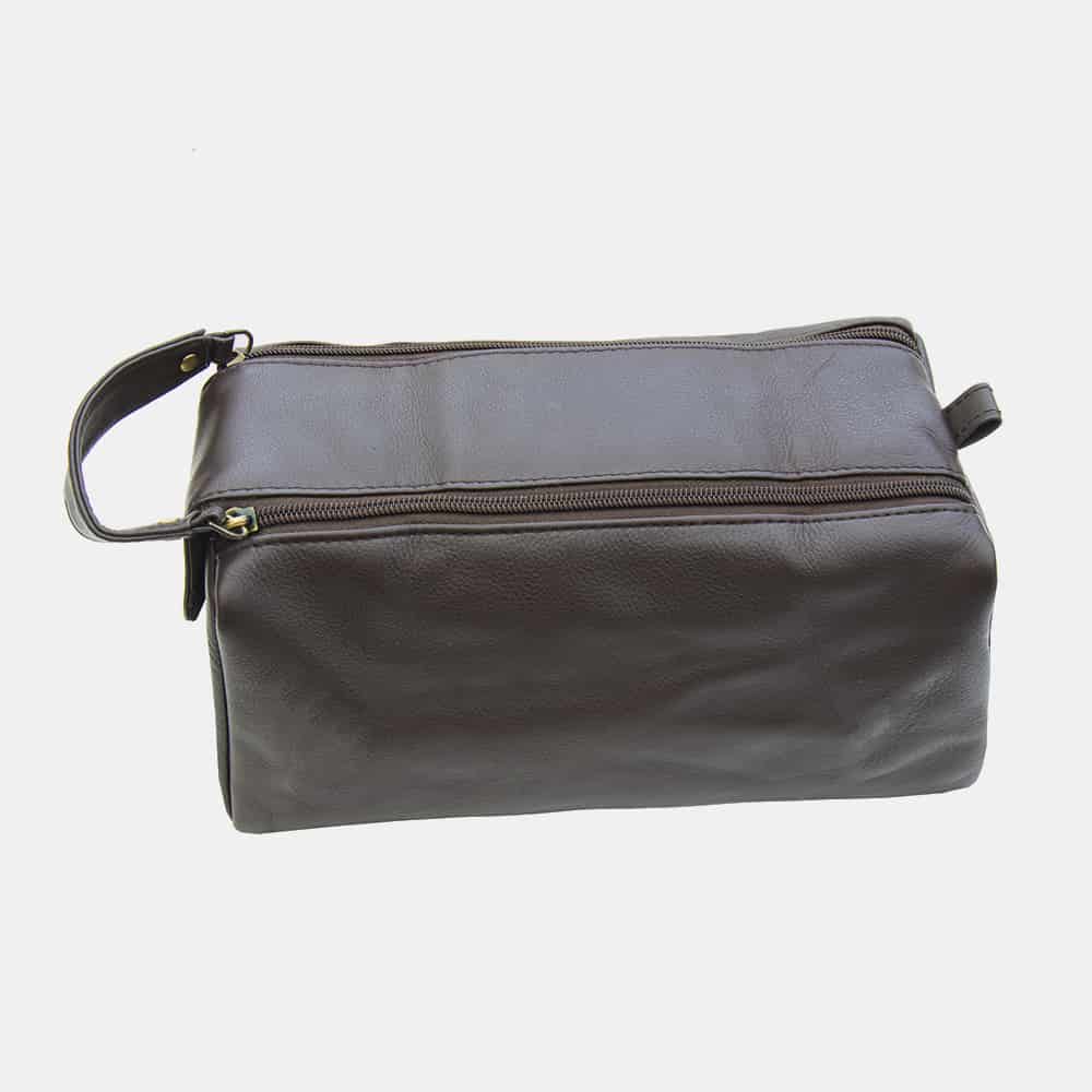 Travel Unisex Leather Washbag/Toiletry Bag - 917
