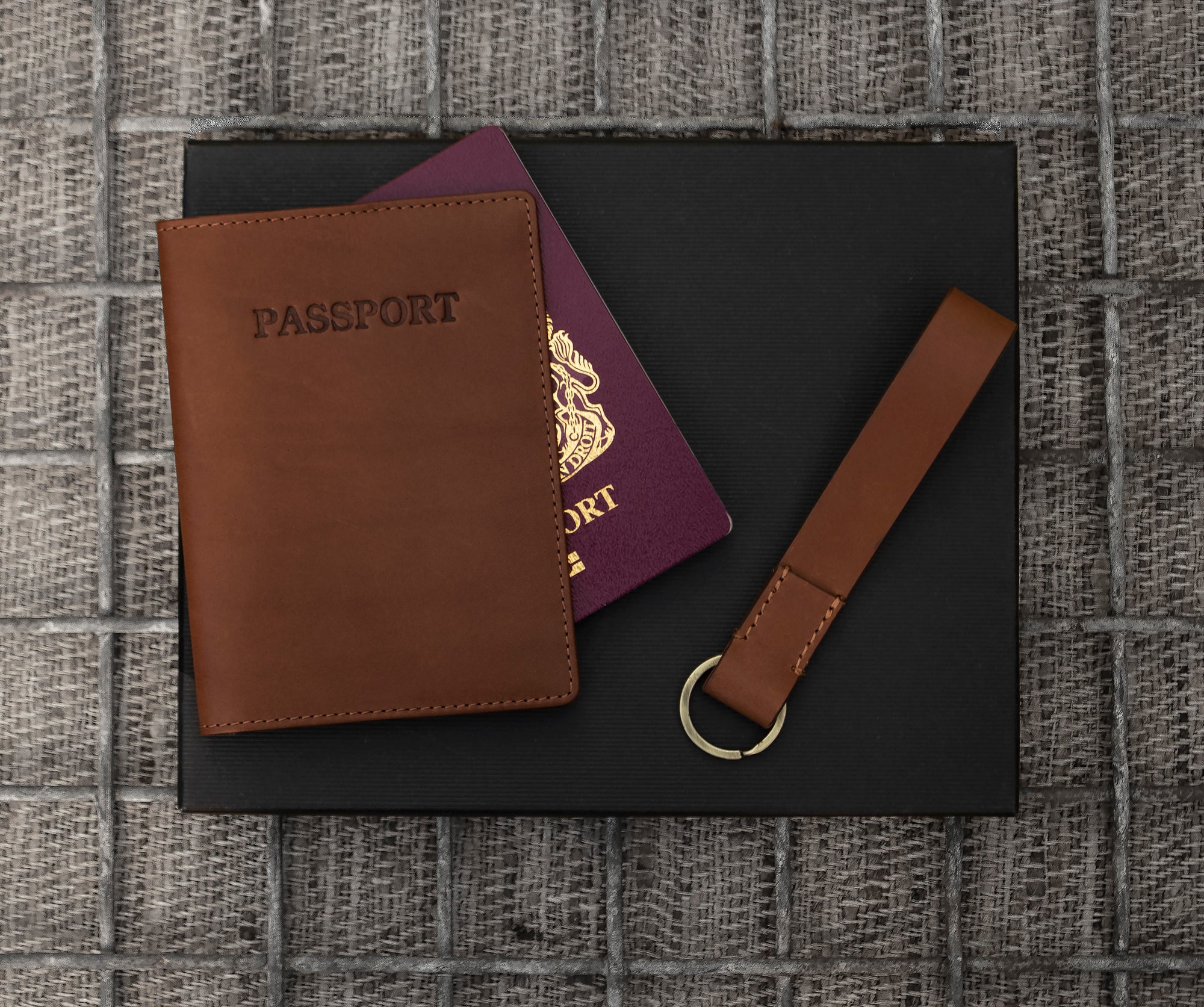 PRIMEHIDE Luxury Travel Gift Set Passport & Keyring - S4